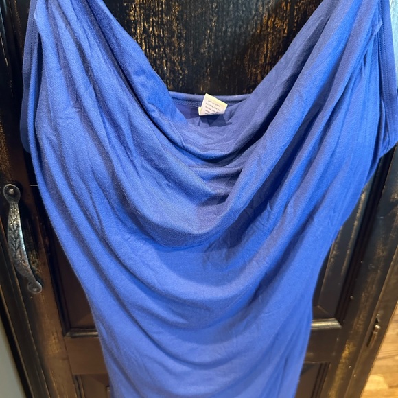 Blue Ruched Bodycon Dress - Picture 14 of 15